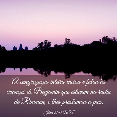 Picture 03 - Juízes 21:13 BSL - A congregação inteira enviou e falou às - Bible Verse Picture