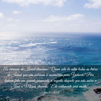 Picture 03 - Juízes 21:5 BSL - As crianças de Israel disseram: “Quem está - Bible Verse Picture