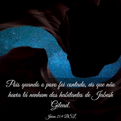 Picture 03 - Juízes 21:9 BSL - Pois quando o povo foi contado, eis que não - Bible Verse Picture