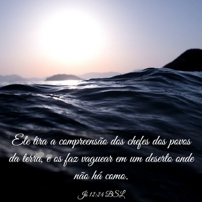 Picture 03 - Jó 12:24 BSL - Ele tira a compreensão dos chefes dos povos da - Bible Verse Picture