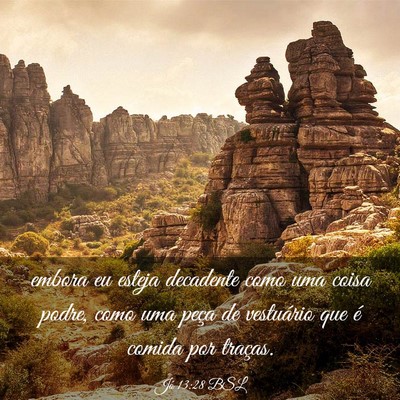 Picture 03 - Jó 13:28 BSL - embora eu esteja decadente como uma coisa podre, - Bible Verse Picture