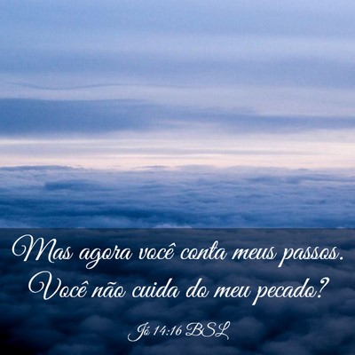 Picture 03 - Jó 14:16 BSL - Mas agora você conta meus passos. Você não - Bible Verse Picture