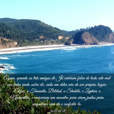 Picture 03 - Jó 2:11 BSL - Agora, quando os três amigos de Jó ouviram - Bible Verse Picture
