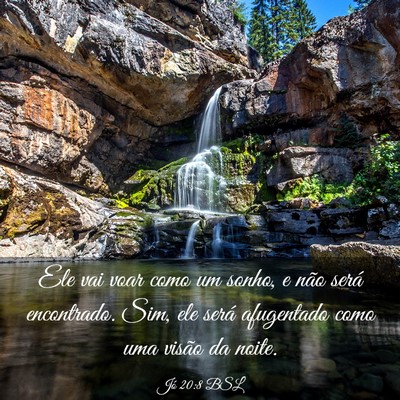 Picture 03 - Jó 20:8 BSL - Ele vai voar como um sonho, e não será - Bible Verse Picture
