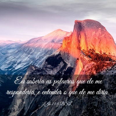 Picture 03 - Jó 23:5 BSL - Eu saberia as palavras que ele me responderia, e - Bible Verse Picture