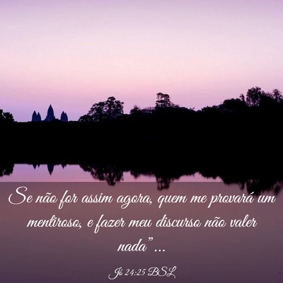 Picture 03 - Jó 24:25 BSL - Se não for assim agora, quem me provará um - Bible Verse Picture