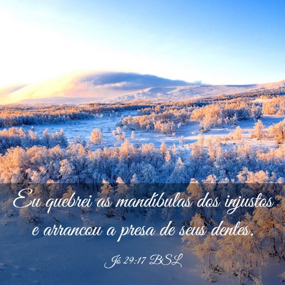 Picture 03 - Jó 29:17 BSL - Eu quebrei as mandíbulas dos injustos e arrancou - Bible Verse Picture