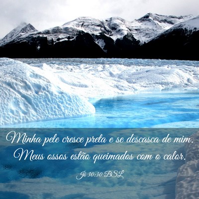 Picture 03 - Jó 30:30 BSL - Minha pele cresce preta e se descasca de mim. - Bible Verse Picture