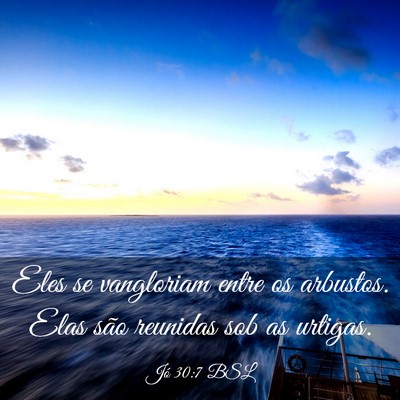 Picture 03 - Jó 30:7 BSL - Eles se vangloriam entre os arbustos. Elas são - Bible Verse Picture
