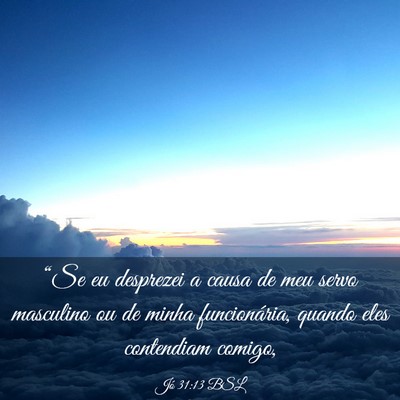Picture 03 - Jó 31:13 BSL - “Se eu desprezei a causa de meu servo masculino - Bible Verse Picture