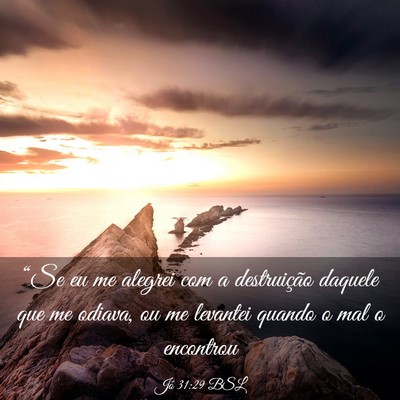 Picture 03 - Jó 31:29 BSL - “Se eu me alegrei com a destruição daquele - Bible Verse Picture
