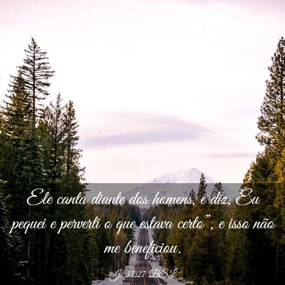Picture 03 - Jó 33:27 BSL - Ele canta diante dos homens, e diz, Eu pequei e - Bible Verse Picture