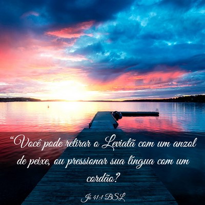 Picture 03 - Jó 41:1 BSL - “Você pode retirar o Leviatã com um anzol de - Bible Verse Picture