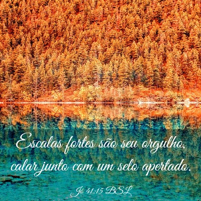 Picture 03 - Jó 41:15 BSL - Escalas fortes são seu orgulho, calar junto com - Bible Verse Picture