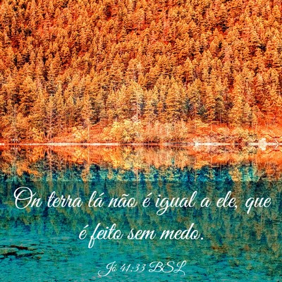 Picture 03 - Jó 41:33 BSL - On terra lá não é igual a ele, que é feito - Bible Verse Picture