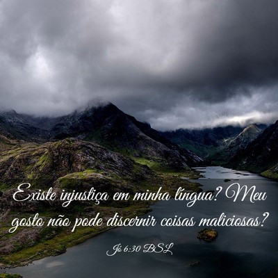 Picture 03 - Jó 6:30 BSL - Existe injustiça em minha língua? Meu gosto - Bible Verse Picture