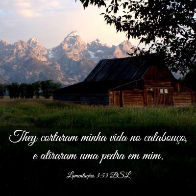 Picture 03 - Lamentações 3:53 BSL - They cortaram minha vida no calabouço, e - Bible Verse Picture