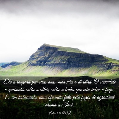 Picture 03 - Levítico 1:17 BSL - Ele o rasgará por suas asas, mas não o - Bible Verse Picture