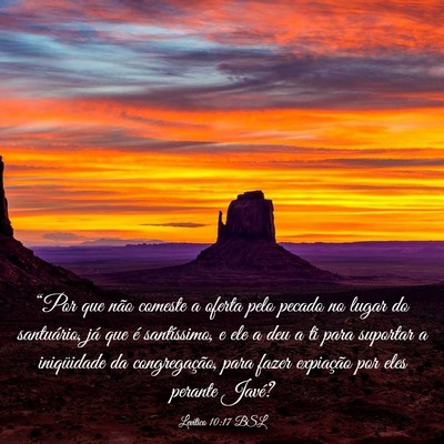 Picture 03 - Levítico 10:17 BSL - “Por que não comeste a oferta pelo pecado no - Bible Verse Picture