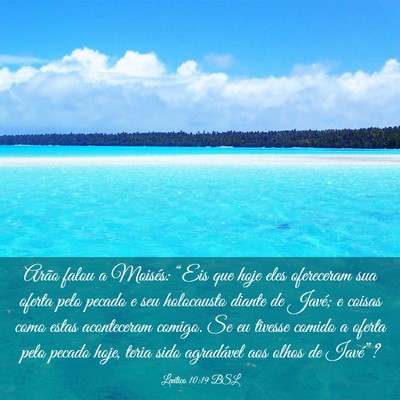 Picture 03 - Levítico 10:19 BSL - Arão falou a Moisés: “Eis que hoje eles - Bible Verse Picture