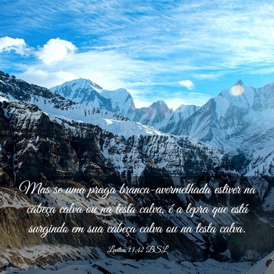 Picture 03 - Levítico 13:42 BSL - Mas se uma praga branca-avermelhada estiver na - Bible Verse Picture