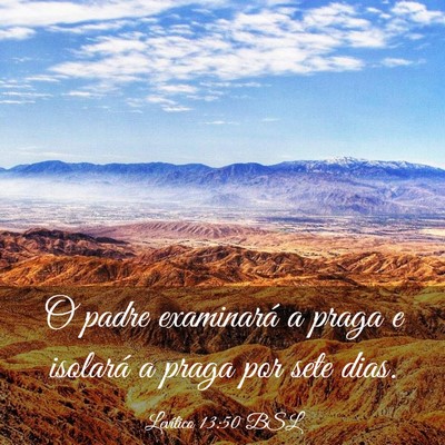 Picture 03 - Levítico 13:50 BSL - O padre examinará a praga e isolará a praga por - Bible Verse Picture