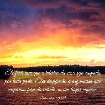 Picture 03 - Levítico 14:41 BSL - Ele fará com que o interior da casa seja raspado - Bible Verse Picture