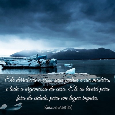 Picture 03 - Levítico 14:45 BSL - Ele derrubará a casa, suas pedras e sua madeira, - Bible Verse Picture