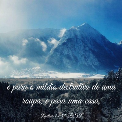 Picture 03 - Levítico 14:55 BSL - e para o míldio destrutivo de uma roupa, e para - Bible Verse Picture