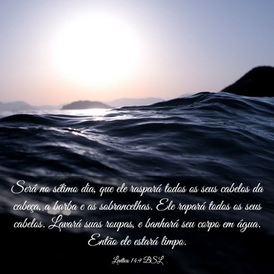 Picture 03 - Levítico 14:9 BSL - Será no sétimo dia, que ele raspará todos os - Bible Verse Picture