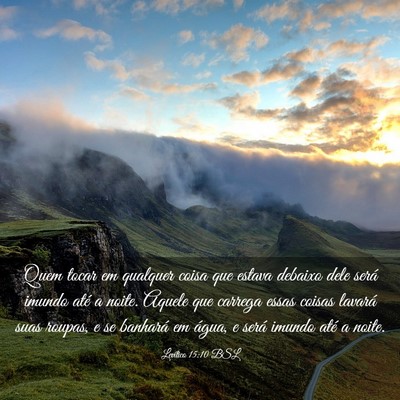 Picture 03 - Levítico 15:10 BSL - Quem tocar em qualquer coisa que estava debaixo - Bible Verse Picture