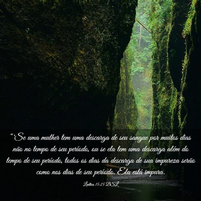 Picture 03 - Levítico 15:25 BSL - “'Se uma mulher tem uma descarga de seu sangue - Bible Verse Picture