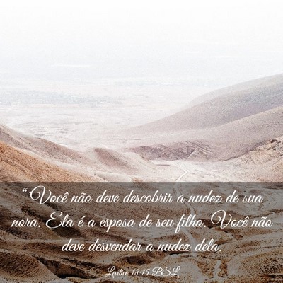 Picture 03 - Levítico 18:15 BSL - “'Você não deve descobrir a nudez de sua - Bible Verse Picture