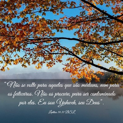 Picture 03 - Levítico 19:31 BSL - “'Não se volte para aqueles que são médiuns, - Bible Verse Picture