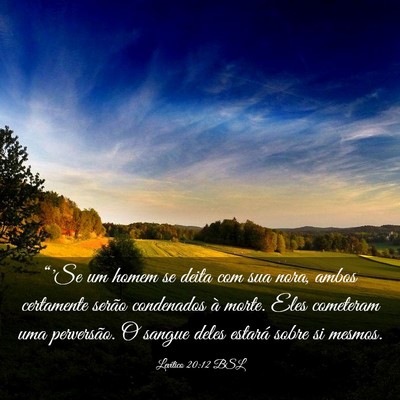Picture 03 - Levítico 20:12 BSL - “'Se um homem se deita com sua nora, ambos - Bible Verse Picture