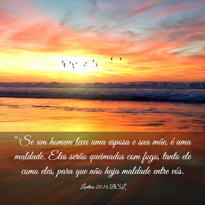 Picture 03 - Levítico 20:14 BSL - “'Se um homem leva uma esposa e sua mãe, é - Bible Verse Picture
