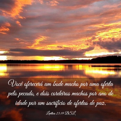 Picture 03 - Levítico 23:19 BSL - Você oferecerá um bode macho por uma oferta - Bible Verse Picture
