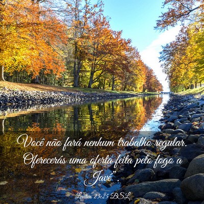 Picture 03 - Levítico 23:25 BSL - Você não fará nenhum trabalho regular. - Bible Verse Picture
