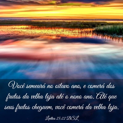 Picture 03 - Levítico 25:22 BSL - Você semeará no oitavo ano, e comerá dos - Bible Verse Picture
