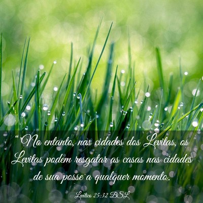 Picture 03 - Levítico 25:32 BSL - “'No entanto, nas cidades dos Levitas, os - Bible Verse Picture