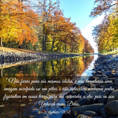 Picture 03 - Levítico 26:1 BSL - “'Não fareis para vós mesmos ídolos, e não - Bible Verse Picture