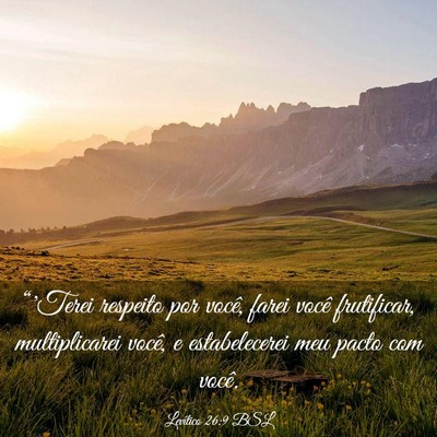 Picture 03 - Levítico 26:9 BSL - “'Terei respeito por você, farei você - Bible Verse Picture