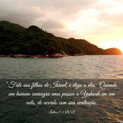 Picture 03 - Levítico 27:2 BSL - “Fale aos filhos de Israel, e diga a eles: - Bible Verse Picture