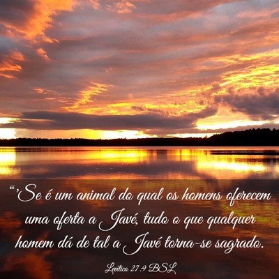 Picture 03 - Levítico 27:9 BSL - “'Se é um animal do qual os homens oferecem - Bible Verse Picture