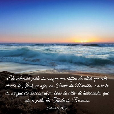 Picture 03 - Levítico 4:18 BSL - Ele colocará parte do sangue nos chifres do - Bible Verse Picture