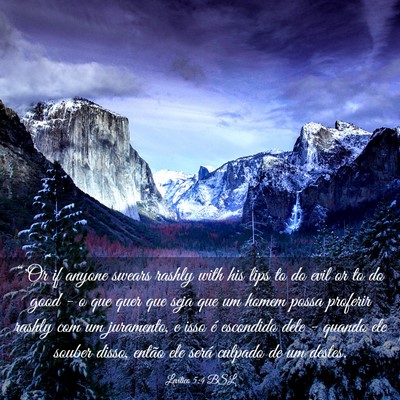 Picture 03 - Levítico 5:4 BSL - “'Or if anyone swears rashly with his lips to - Bible Verse Picture