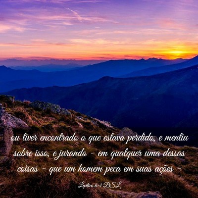 Picture 03 - Levítico 6:3 BSL - ou tiver encontrado o que estava perdido, e - Bible Verse Picture