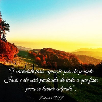 Picture 03 - Levítico 6:7 BSL - O sacerdote fará expiação por ele perante - Bible Verse Picture