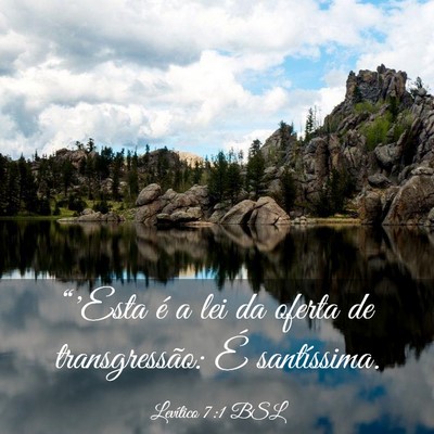 Picture 03 - Levítico 7:1 BSL - “'Esta é a lei da oferta de transgressão: É - Bible Verse Picture