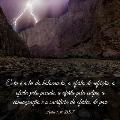 Picture 03 - Levítico 7:37 BSL - Esta é a lei do holocausto, a oferta de - Bible Verse Picture